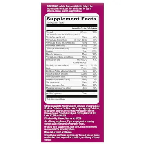 Centrum Complete Multivitamin Supplement + Hot Flash Support Menopause Support Tablets, with Clinically Studied geniVida, 30 Count Centrum buy supplements canada
