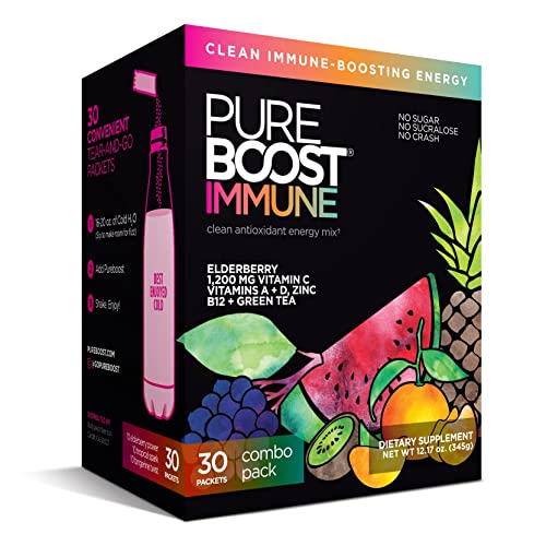 Pureboost Immune Clean Energy Drink Mix: Immunity Supplement with Elderberry Pureboost buy supplements canada