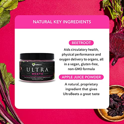 KaraMD UltraBeets - Beetroot Superfood Powder - Heart Health, Circulation & Energy KaraMD buy supplements canada