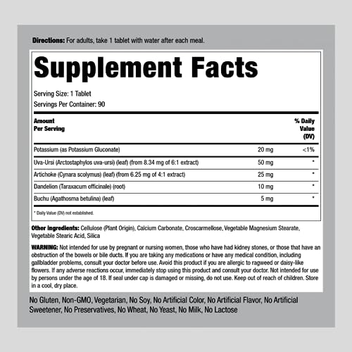 Water Pill | 90 Tablets | Super Strength | with Potassium | Non-GMO, Gluten Free Supplement Piping Rock buy supplements canada