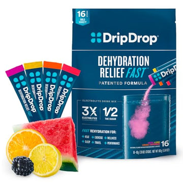 DripDrop Hydration - Electrolyte Powder Packets - Watermelon, Berry, Orange, Lemon DripDrop buy supplements canada