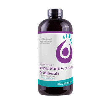 Liquid Super Multivitamin and Minerals - Premium Liquid Vitamins for Enhanced Absorption - Daily Liquid Multivitamin Supplement Life Solutions buy supplements canada