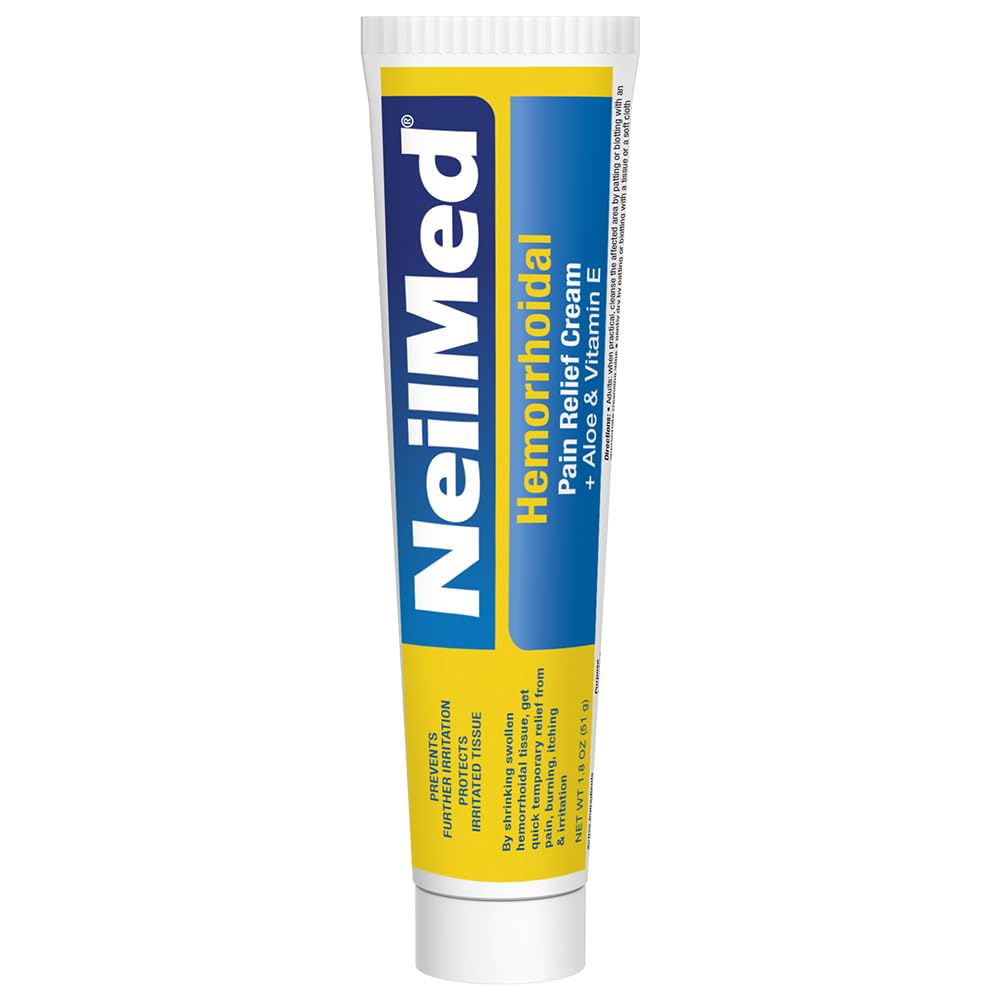 NeilMed Hemorrhoidal Pain Relief Cream with Aloe & Vitamin E, Hemorrhoid Treatment, Pain Relief, Relieves Burning, Itching and Discomfort, 1.8 oz. NeilMed buy supplements canada