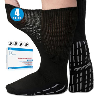 Bulinlulu Extra Width Diabetic Socks Women Men-4 Pairs Super Wide Edema Bulinlulu buy supplements canada