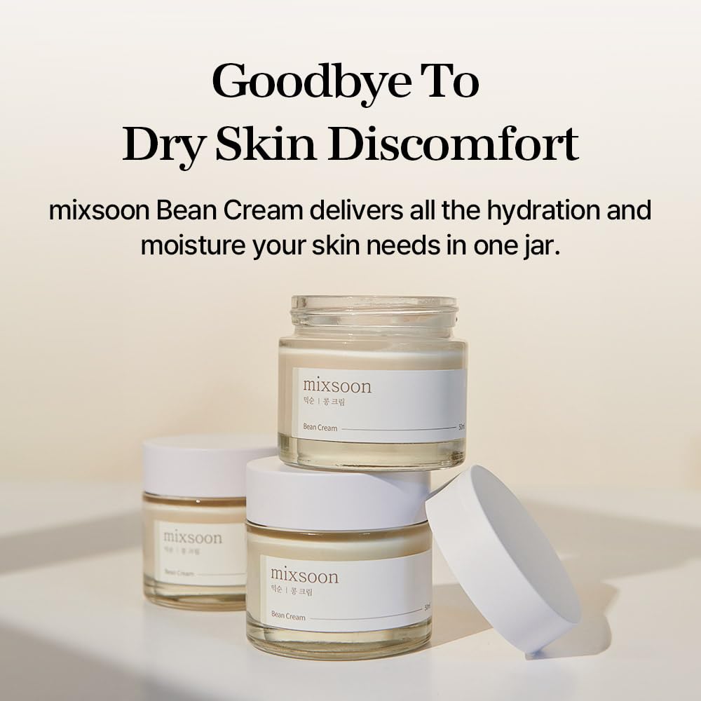 mixsoon Bean Cream-Deep Moisturizer Face Cream, Hydrating and Smoothing for Face, Fermented Soybean Extract mixsoon buy supplements canada
