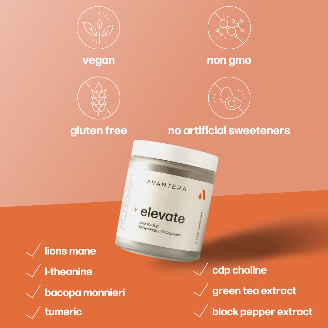 Avantera Premium Nootropic, Elevate | Energy, Focus, Mood, & Gut Health | 30 Day Supply Avantera buy supplements canada