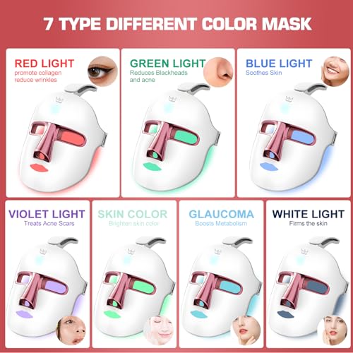 Red Light Therapy M-Ask Red Light Facial M-Ask Red Light Therapy for Face 7-1 Colors Light for Face Home Use LORICK buy supplements canada