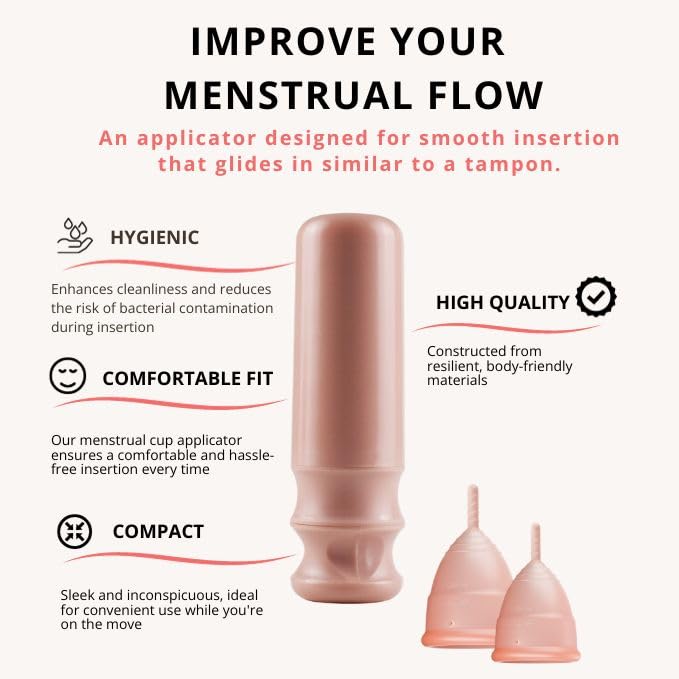 Flow Fairy Reusable Menstrual Cup with Applicator for Easy Insertion- 100% Medical Grade Silicone Period Cup Flow Fairy buy supplements canada