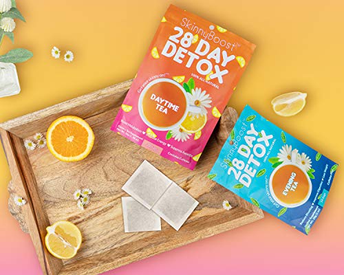 SkinnyBoost - Detox Tea Power Kit-1 - Daytime Tea (28 Bags) 1 Evening Detox Tea (14 Bags) SkinnyBoost buy supplements canada