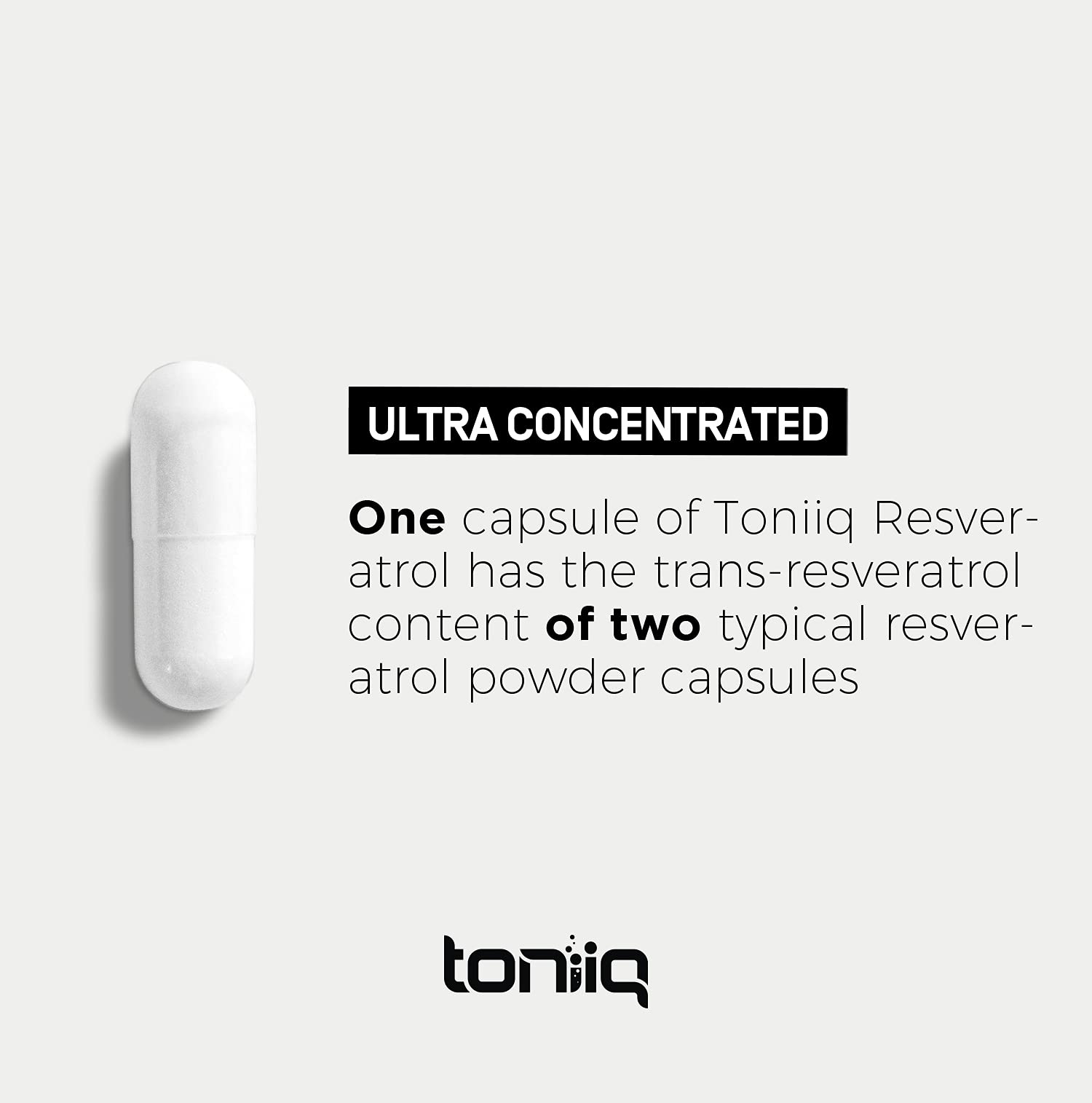 Toniiq Ultra High Purity Resveratrol Capsules - 98% Trans-Resveratrol - Highly Purified and Bioavailable - 60 Caps Reservatrol Supplement Toniiq buy supplements canada