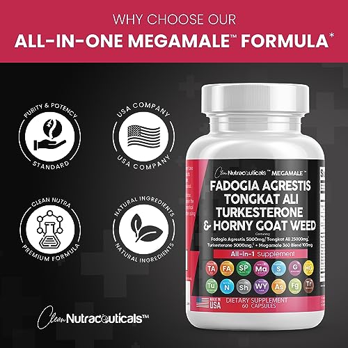 Fadogia Agrestis 5000mg Tongkat Ali 25000mg Turkesterone 5000mg Clean Nutraceuticals buy supplements canada