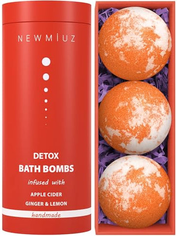 Natural Detox Fizzing Bubble Bath Bombs Apple Cider Ginger & Lemon Essential Oils Cleanse New Miuz buy supplements canada