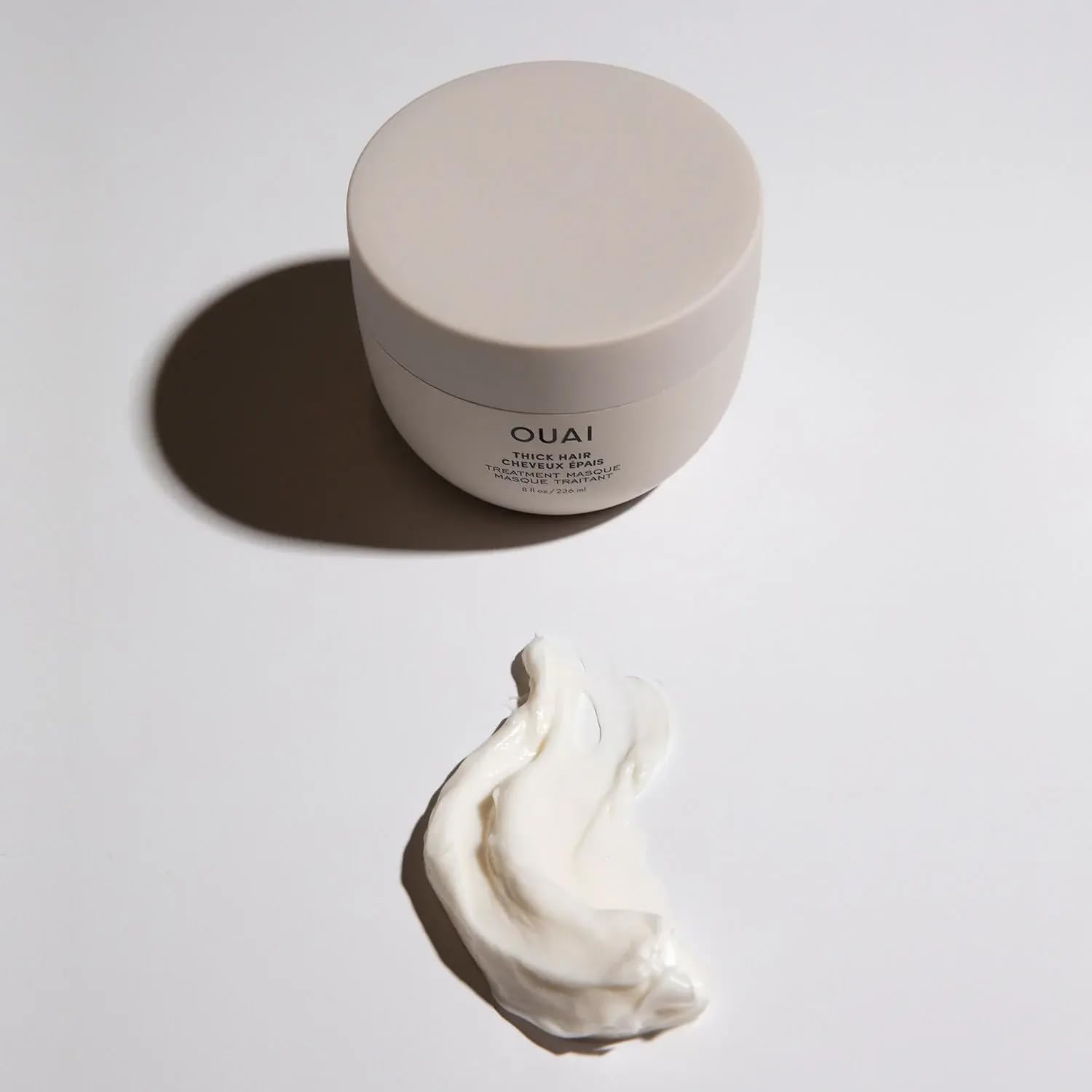 OUAI Thick Hair Mask - Treatment Masque with Almond Oil, Olive Oil, & Hydrolyzed Keratin to Restore Damaged Hair - Phthalate & Paraben Free Masque (3.4 Oz) OUAI buy supplements canada