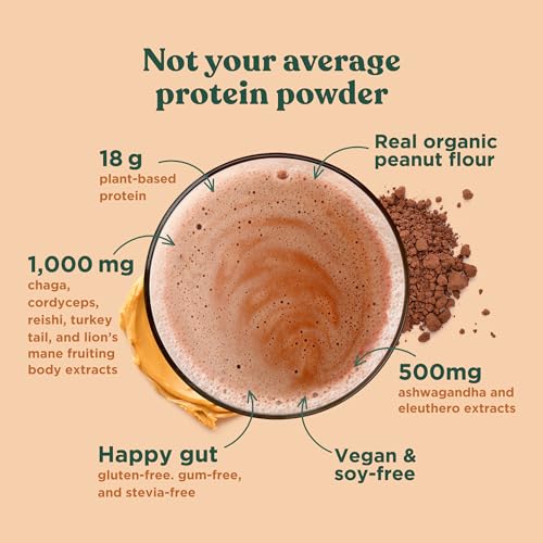 Four Sigmatic Organic Plant-Based Protein Powder Peanut Butter Protein with Lion’s Mane Four Sigmatic buy supplements canada