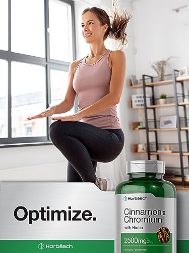Cinnamon with Chromium Picolinate 2500mg | 250 Capsules | Plus Biotin | Vegetarian Horbäach buy supplements canada