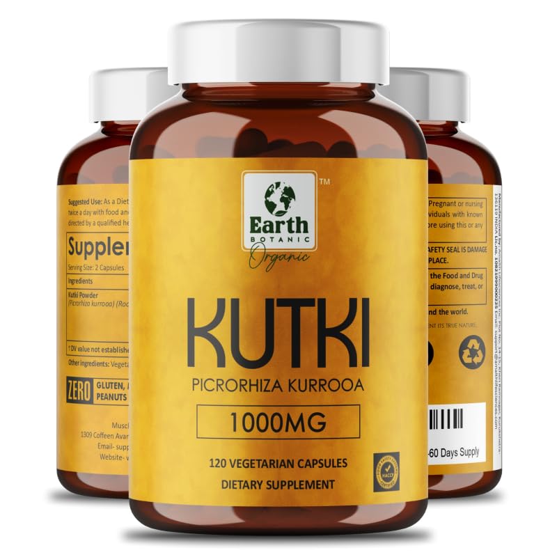 Earth BOTANIC Organic Kutki Root Powder 1000mg 120 Capsules (Picorohiza Kurrooa) Earth BOTANIC Organic buy supplements canada
