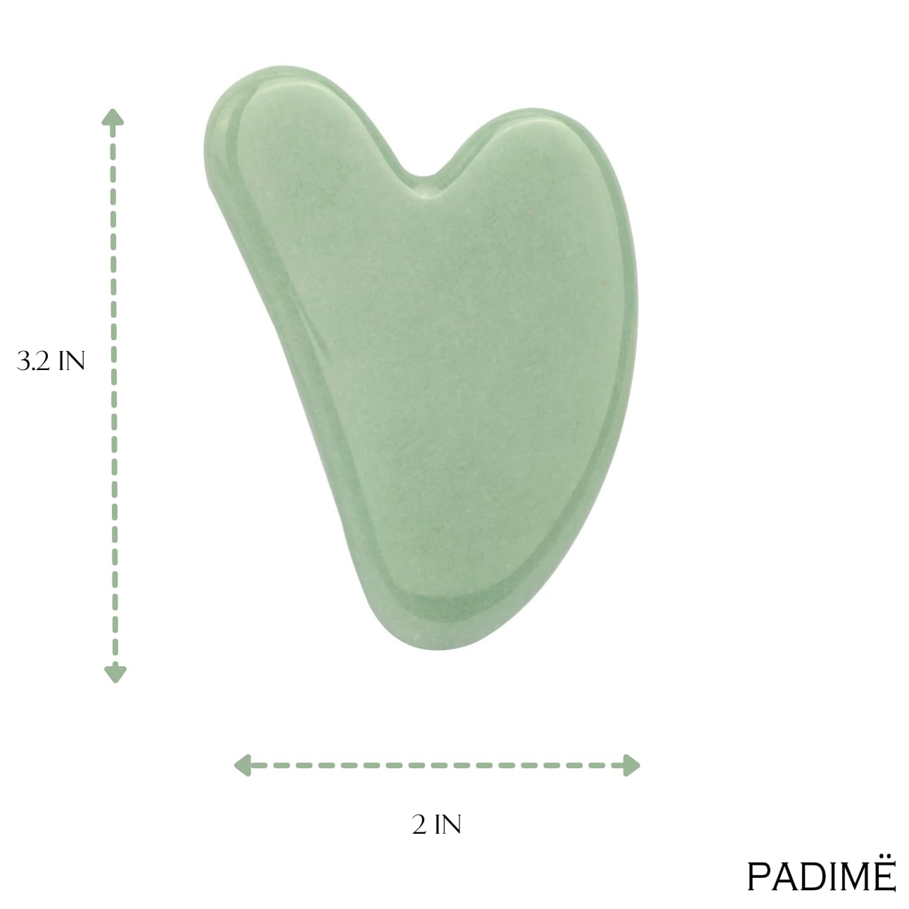 Padime 2 pcs | Premium Set | Real Jade Gua Sha Tool for Facial Skin Care + Glass Bottle for Your Oil Padimë buy supplements canada