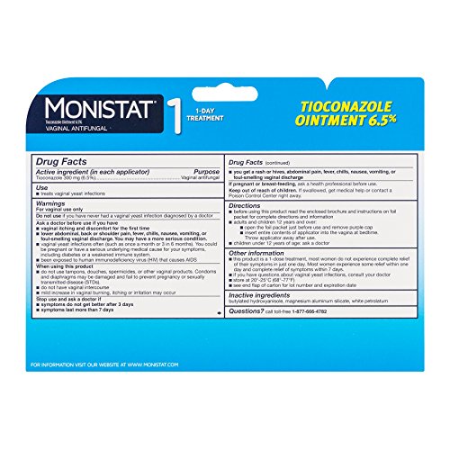Monistat 1-Day Yeast Infection Treatment | Prefilled | Tioconazole Ointment Monistat buy supplements canada