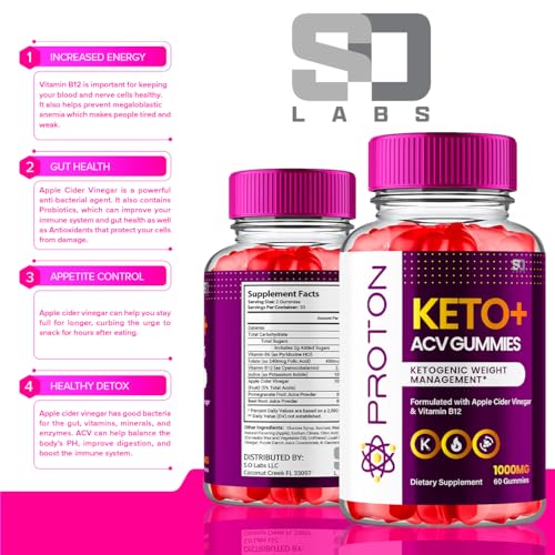 Proton Keto ACV Gummies Advanced Weight Loss 1000 MG, Proton Keto ACV Gummies S.O Labs buy supplements canada