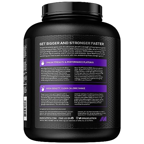 Muscletech Mass Gainer Mass-Tech Extreme 2000, Muscle Builder Whey Protein Powder MuscleTech buy supplements canada