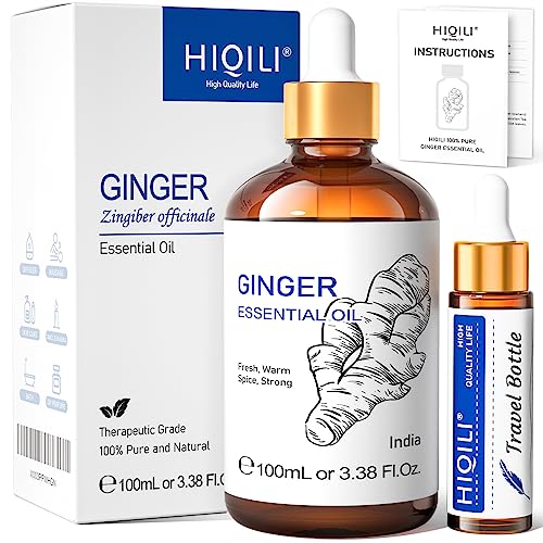 HIQILI Pure Ginger Essential Oil 3.38 Fl Oz, Pure Natural Premium Ginger Oil for Massage HIQILI buy supplements canada