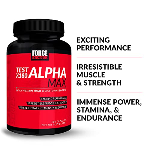 FORCE FACTOR Test X180 Alpha Max, 2-Pack, Total Testosterone and Nitric Oxide Booster Force Factor buy supplements canada