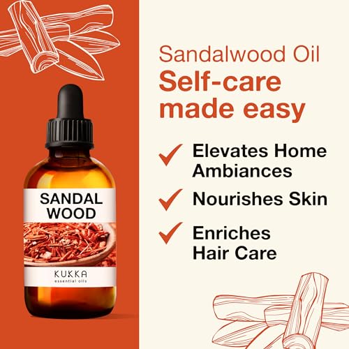 Kukka Sandalwood Essential Oils for Diffuser - 100% Natural Sandalwood Oil - Sandalwood Essential Oil KUKKA essential oils buy supplements canada