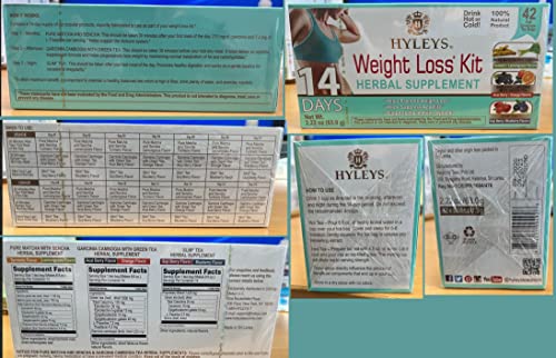 HYLEYS Tea for Cleanse and Weight Loss - New 14 Day Weight Loss Kit - 42 Tea Bags HYLEYS buy supplements canada