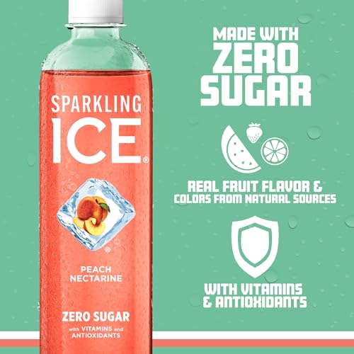 Sparkling Ice, Peach Nectarine Sparkling Water, Zero Sugar Flavored Water, with Vitamins Sparkling ICE buy supplements canada