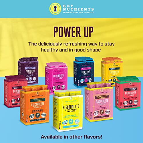 KEY NUTRIENTS Multivitamin Electrolytes Powder Packets - Refreshing Lemonade 40 Pack Hydration Packets - Travel Hydration Powder - No Sugar, No Calories, Gluten Free - Made in USA KEY NUTRIENTS buy supplements canada