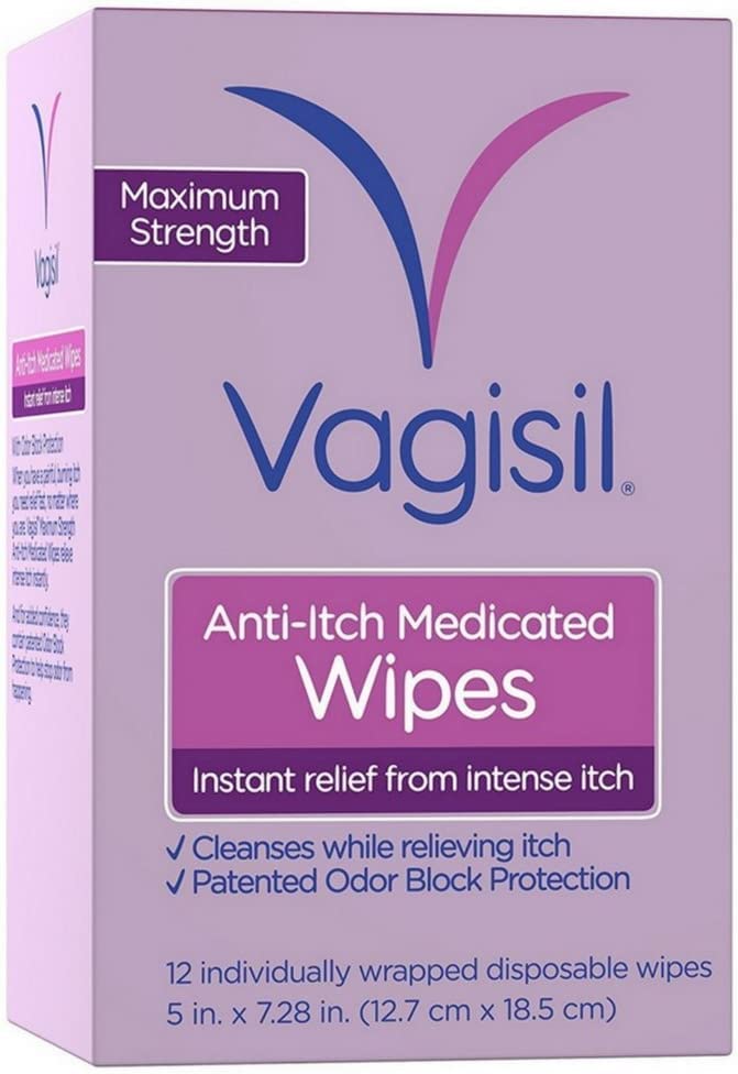 Vagisil Anti-Itch Medicated Wipes, Maximum Strength 12 ea (Pack of 6) Vagisil buy supplements canada