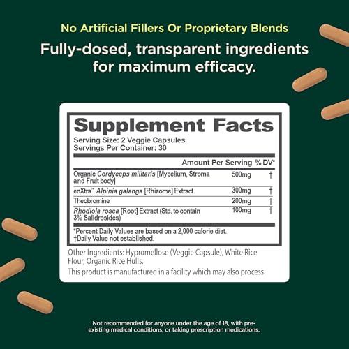 The Genius Brand Rise + Shine Nootropic – Cordyceps & Rhodiola Rosea – Caffeine-Free Energy & Mood Support – Focus, Clarity & Emotional Balance – 30 Servings The Genius Brand buy supplements canada