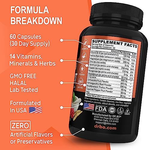 Thyroid Support for Women & Men Supplement - Natural Metabolism, Mood & Energy Enhancer DR. BO buy supplements canada