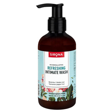 Sirona Natural Refreshing Feminine Wash - 6.7 Fl Oz (200 ml) | No Chemical, No Irritation, pH Balanced Intimate Sirona buy supplements canada