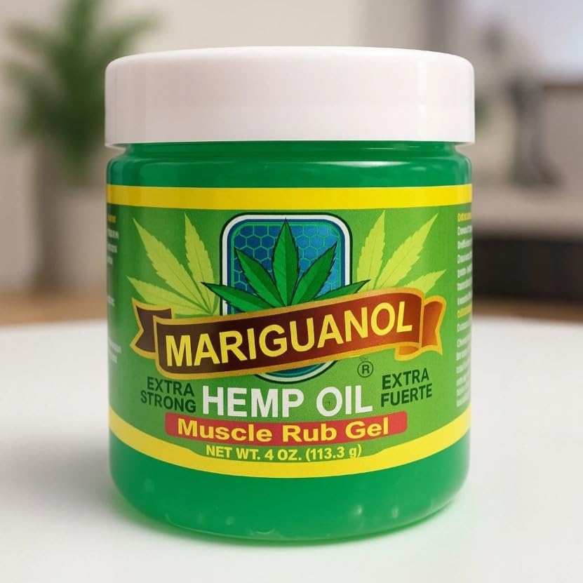 Mariguanol Extra Strong Muscle Rub Gel with Hemp Oil, Menthol & Camphor – Cooling, Fast-Absorbing Topical Gel for Post-Workout Active Lifestyles – Net Wt. (4 Ounce (Pack of 1)) MARIGUANOL buy supplements canada