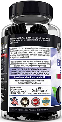 Elderberry Gummies with Zinc and Vitamin C for Adults & Kids - Natural Immune Support BioSchwartz buy supplements canada