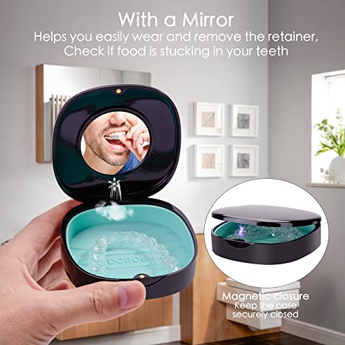 2 Pack Retainer Case with Vent Holes, Mirrors,Compatible with Invisalign,Night Guards Doboli buy supplements canada