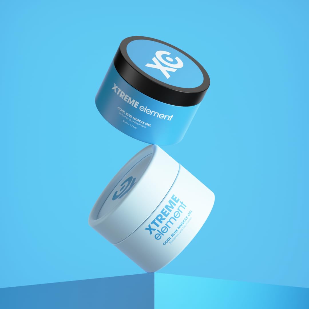 Xtreme Element Cool Blue Muscle Gel | Workouts Muscle Cooling Essential Oils for Smooth Body, Muscle Gel to Attain Flexible Joints, Soothe and Healing Gel | Natural, Plant-Based, and Cruelty-Free Xtreme Element buy supplements canada