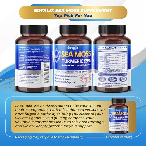 Sotalix Sea Moss Capsule 10100mg with Ashwagandha, Burdock Root, Bladderwrack SOTALIX SUPPLEMENT buy supplements canada