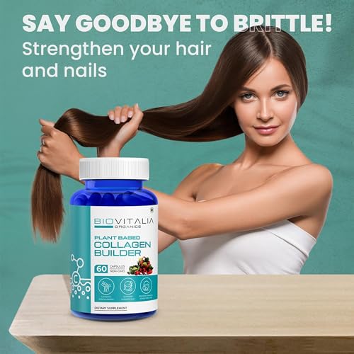 Biovitalia Plant Based Collagen Builder Capsule with Biotin & Vitamin C | Dietary Supplement for Men & Women BIOVITALIA ORGANICS buy supplements canada