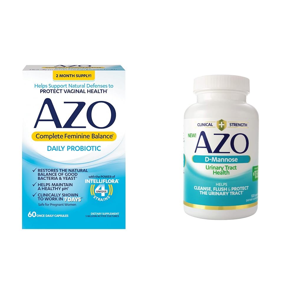 AZO Complete Feminine Balance Daily Probiotics for Women & D Mannose Urinary Tract Health AZO buy supplements canada