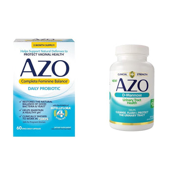 AZO Complete Feminine Balance Daily Probiotics for Women & D Mannose Urinary Tract Health AZO buy supplements canada