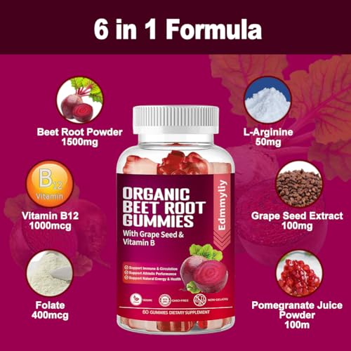 Organic Beet Root Gummies 1500mg for Men Women Beet Root for Athletic, Performance Edmmyliy buy supplements canada