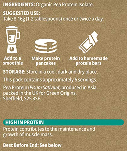 Green Origins Organic Pea Protein Powder 100g Green Origins buy supplements canada