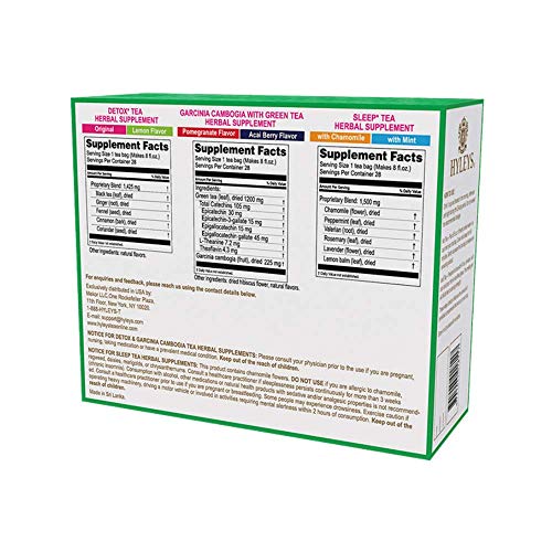 Hyleys Detox Tea for Cleanse and Weight Loss - 28 Day Kit - 84 Tea Bags (9 Pack) HYLEYS buy supplements canada