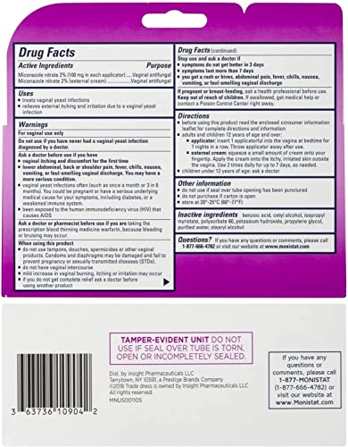 Monistat 7 Simple Cure Feminine Antifungal Cream with RX Strength Cream, 7 Day Treatment Cream Monistat buy supplements canada