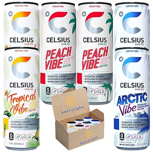 CELSIUS Energy Drink |Functional Essential Energy Drink Peach Vibe, Tropical and Arctic BETRULIGHT buy supplements canada