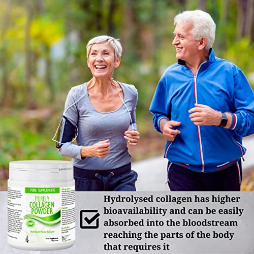 Collagen Powder Marine Supplement | Hydrolyzed Protein peptides with Hyaluronic Acid Vitamin C Biotin etc for Women Men Pure Food Supplements buy supplements canada
