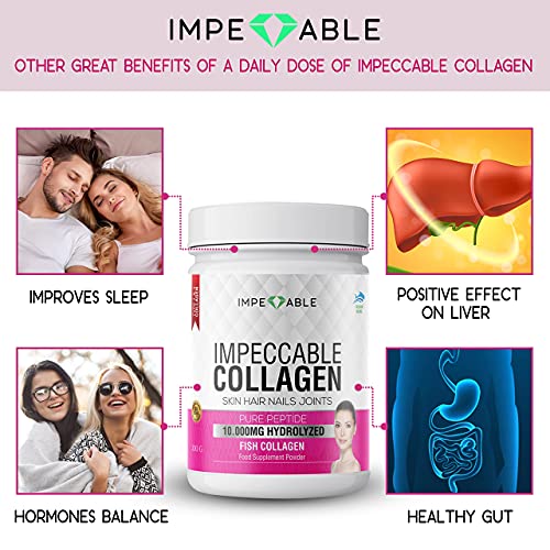 IMPECCABLE Collagen Premium 10.000 mg Pure peptide hydrolyzed Marine Collagen Powder Impeccable buy supplements canada